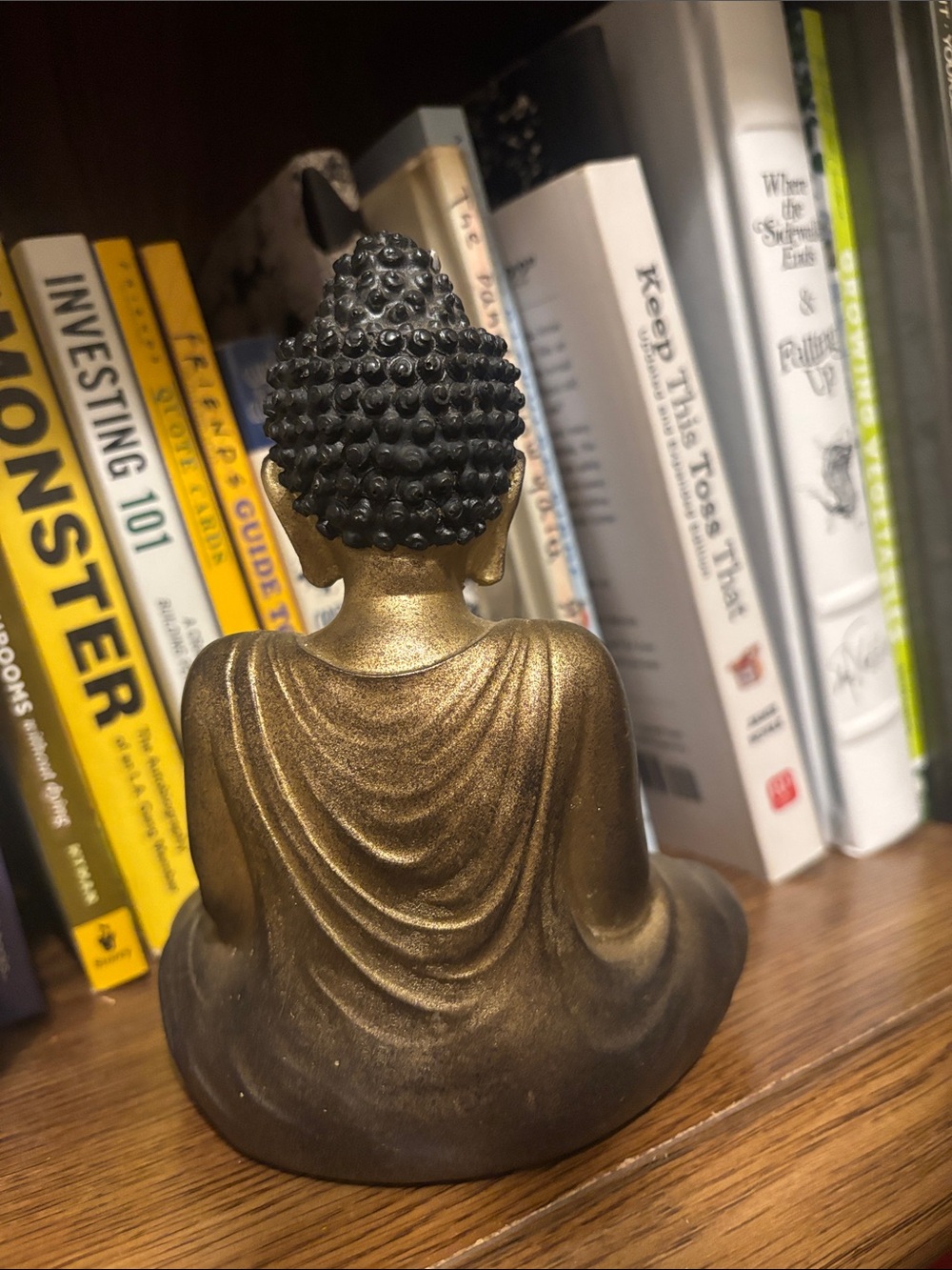 Gold Buddha Statue Tea Light Holder - Picture 2 of 2